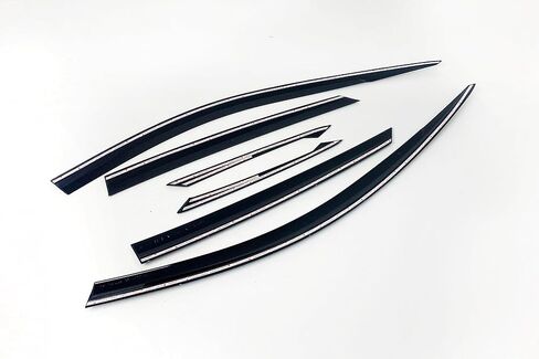 AUTOCLOVER Tape-On Rain Guards Window Visors 6 Pcs Set for Hyundai Elantra 2021 2022 2023 2024 / Window Deflectors, Out-Channel Vent Shades (Smoked) in Saudi Arabia