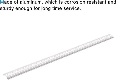 MECCANIXITY DIN Rail Slotted Aluminum Mounting Guide 500mm Long 35mm Wide 7.5mm High Silver Tone Pack of 2 in Saudi Arabia