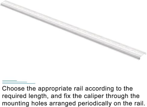 MECCANIXITY DIN Rail Slotted Aluminum Mounting Guide 500mm Long 35mm Wide 7.5mm High Silver Tone Pack of 2 in Saudi Arabia