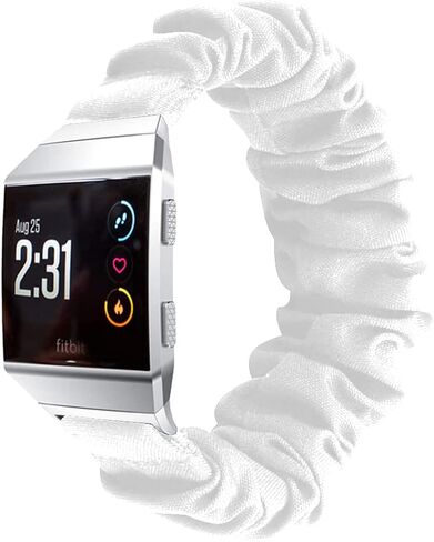 Scrunchie Bands Compatible with Fitbit ionic,for Women Girl,Large Small Cloth Replacement Wristbands Pattern Floral Fabric Straps,Accessories for ionic SmartWatch in Saudi Arabia
