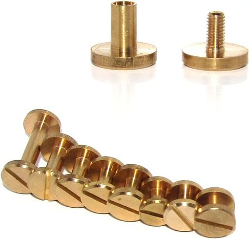 10set 10mm×10mm Brass Flat head belt screws, Chicago nail, craft screws, brass rivets in Saudi Arabia
