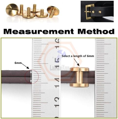 10set 10mm×10mm Brass Flat head belt screws, Chicago nail, craft screws, brass rivets in Saudi Arabia