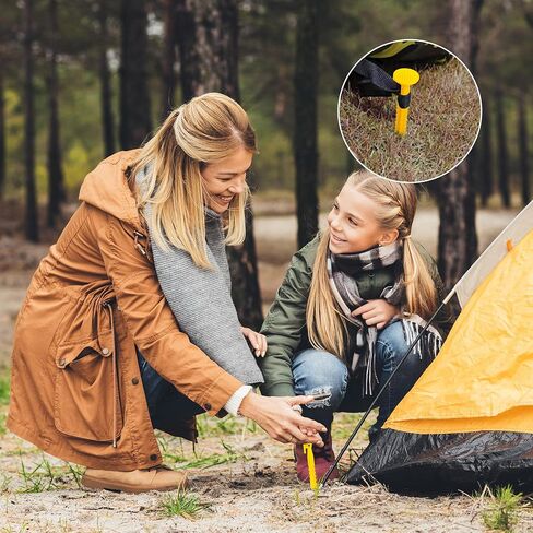 36 Pack Plastic Tent Stakes Heavy Duty, 9 Inch Plastic Yard Stakes for Outdoor Inflatables Beach Tent Stakes, Plastic Tent Pegs for Sand, Camping, Gardening in Saudi Arabia