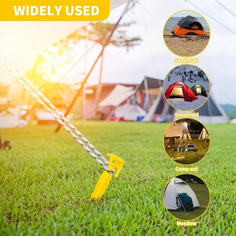 36 Pack Plastic Tent Stakes Heavy Duty, 9 Inch Plastic Yard Stakes for Outdoor Inflatables Beach Tent Stakes, Plastic Tent Pegs for Sand, Camping, Gardening in Saudi Arabia