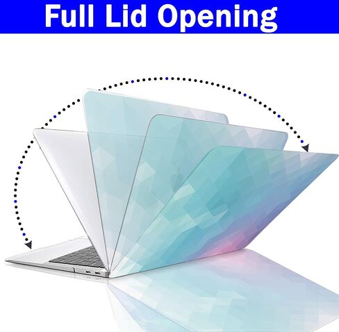 حافظة متوافقة مع حافظة MacBook Air 13 بوصة، RKINC 2022، إصدار 2021-2018 A2337 M1 A2179 A1932 Retina Display Touch ID، غطاء صلب من البلاستيك وغطاء لوحة المفاتيح وواقي شاشة (رخام أسود أبيض) in Saudi Arabia