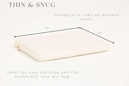 Plush Puffy Laptop Sleeve 13-16 Inch Laptop Sleeve. Beige Laptop Sleeve 14 inch Laptop case Computer Bags for laptops for Women Computer case for MacBook case Laptop Carrying case for Computer Bag in Kuwait