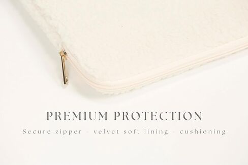Plush Puffy Laptop Sleeve 13-16 Inch Laptop Sleeve. Beige Laptop Sleeve 14 inch Laptop case Computer Bags for laptops for Women Computer case for MacBook case Laptop Carrying case for Computer Bag in Kuwait