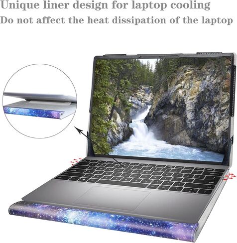 حافظة حماية Alapmk لجهاز Dell Inspiron 13 5330 5320 5310/Vostro 5320 5310/Latitude 7340 7350/Latitude 7340 7350 2 في 1 وHP Envy x360 13-bfXXXX 13-bf0797nr & MSI Prestige 13 Evo م، أسود in Saudi Arabia