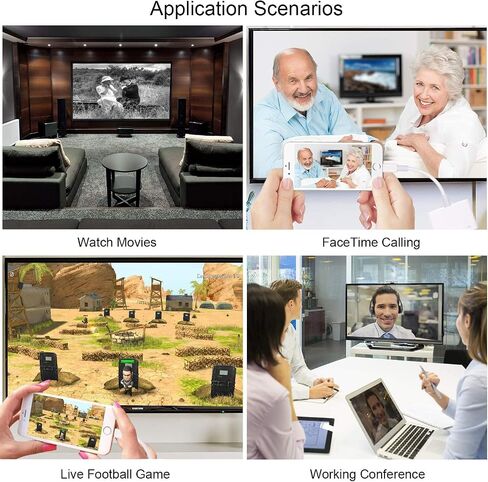 Apple MFi Certified Digital AV Adapter, Lightning to HDMI Converter for iPhone 14 13 12 11 X 8 7 to HD TV/Projector/Monitor (White) in Saudi Arabia