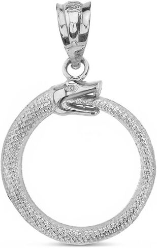 Sterling Silver Eternal Cycle Ouroboros Serpent Snake Eternal Cycle Pendant in Saudi Arabia