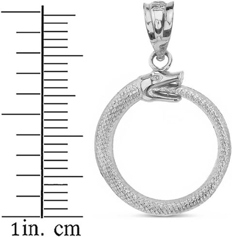 Sterling Silver Eternal Cycle Ouroboros Serpent Snake Eternal Cycle Pendant in Saudi Arabia