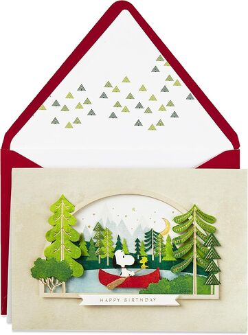 Hallmark Signature Peanuts Birthday Card (Snoopy Canoe) in Saudi Arabia