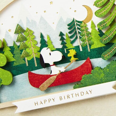 Hallmark Signature Peanuts Birthday Card (Snoopy Canoe) in Saudi Arabia