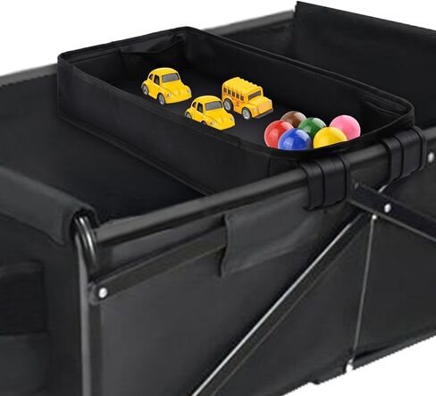 Stroller Tray for Wonderfold W2, Black Wagon Pram Snack Plate Kids Cup Holder Toy Placement with 4 Buckle Straps Faux Leather, Polyester Pushchair Snack Tray Accessories for Travel Outdoors Attachment in Saudi Arabia