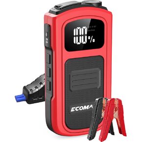 ECA80 Jump Starter، بطارية السيارة، بطارية السيارة المحمولة بقوة 1500 أمبير بقدرة 15000 مللي أمبير في الساعة (7 لتر غاز/5 لتر ديزل) مع شحن سريع USB/Type-C وشاشة LCD وإضاءة LED