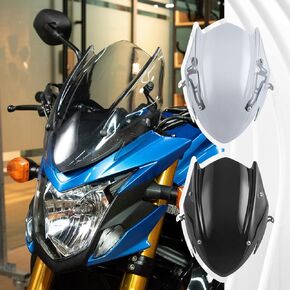 Motorcycle GSXS-750 Windshield Windscreen Shield Screen Visor Pare-brise w/Mounting Bracket Compatible with S-uzuki GSX-S750 GSXS750 2017 2018 2019 2020 2021 2022 2023 (Black Smoke)