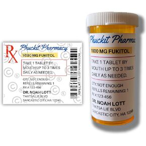 Funny Joke Fukitol Pill Bottle Prank - Gag Gifts for Men Women - Valentines Gifts for Him Her – Novelty Gift for April Fools Day – Birthday Gifts for BF GF – Rude Silly Presents Dad Uncle