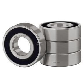 XIKE 4 Pcs 6202-12-2RS Bearings 3/4"x35x11mm, Double Rubber Seals and Pre-Lubricated, Deep Groove Ball Bearing.