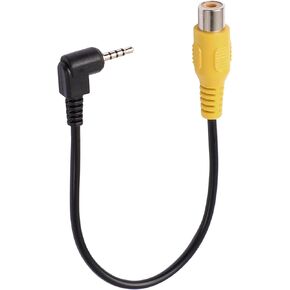 uxcell 2.5mm to RCA Cable, 2.5mm AV-in Stereo Male to RCA Female Jack Video Audio Adapter Cable for Car GPS DVR Backup Camera-8 Inch