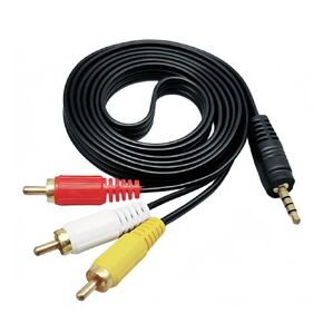 3.5mm to RC.A Camcorder Cable, 5ft 3.5mm to 3RC.A Audio Video Output Adapter Cord, for TV, Tablets, Smartphones, MP3, DVD, CD Players, Radios, Computers, Set-top Boxes and Home Theater