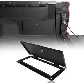 ERIDANUS Auto Accessories for Toyota Tacoma 2023 2022 2021 2020 2019 2018 2017 2016 Rear Bed Storage Security Locking Lid Extra Storage Box Cover (Black) Steel 1 PC