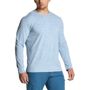 CQR Men's UPF50+ Sun Protection Shirts, Quick Dry Long Sleeve Rash Guard, Athletic Running Workout Fishing Cooling Shirts