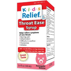 Kids Relief Kids Relief Throat Ease Syrup for Ages 0-12, 3.4 Fl Ounce
