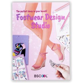 BSCOOL - كتاب الرسم والتلوين والأنشطة | ستوديو تصميم القمصان | مع الملصقات والأدلة | كراسة رسم تصميم الأزياء للأطفال من سن 5 سنوات فما فوق | كتاب إبداع المصمم الصغير |
