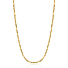 AMITER Gold/Silver Painted Bead Necklace, 3mm/ 4mm/ 5mm/ 6mm/ 8mm Ball Beaded Chain Necklaces for Women & Men