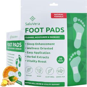Foot Pads for Relaxation, Improved Sleep & Foot Care, Ginger, Bamboo, Vinegar & Wormwood, Feet pad for Enhanced Well-Being, Foot Patches for Daily Wellness Rituals (20 Count)