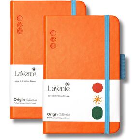 Pocket x2 Lined Journal Professional Notebook - Artful PU Hardcover and 200 Numbered Pages - 100 GSM Thick Paper Ideal for Business Notes Writing & Stylish Gift for Men/Women - Alabaster White