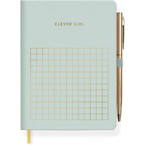 Fringe Vegan Leather Journal with Slim Pen, 192 Lined Pages, 4.5 x 6.5 Inches, Clever (JPS063)