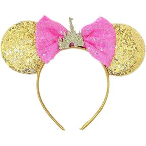 Mouse Ears Headbands Women Mice Ears Headhand Bows Shiny Glitter Birthday Party Themed Events