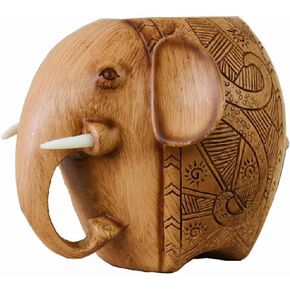 Z-Color Resin Carving Elephant Pencil Holder Fashion Creative Pen Holder For Office School