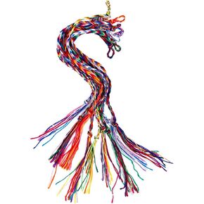 Amosfun Colorful Handmade Braided Thread Friendship Bracelets Wrist Ankle Bracelets (Random Color) Decorations for Home