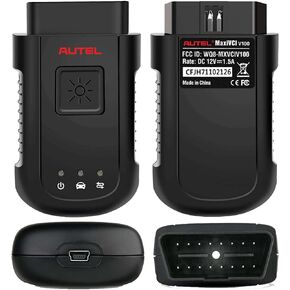 Autel MaxiVCI V100 Bluetooth Vehicle Communication Interface, OBD Scanner, Compact Adapter, Vehicle Diagnostic Connector, Works with MaxiSYS MS906BT, MK906BT, MS906TS