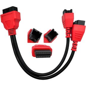 12+8 OBD2 Cable Adapter, 14.2 Inches Programming Cable Connector for DS808 Maxisys Main Test Cable, Bypass Gateway Protocol Cable Work with MS905 MS906 MS906BT MS906S, Car Accessories
