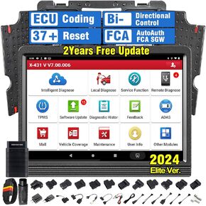 2024 LAUNCH X431 V PRO 4.0 Elite Bidirectional Scan Tool (Same As X431 PRO3S+),Online Coding & 37+ Reset,Full System,Free VAG Guide,2 Yrs Free Update