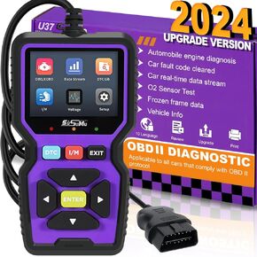 Automotive Fault Detector OBD2 Scanner Full OBD2 Modes Check Engine Code Reader After 1996 All OBDII/EOBD/KOBD/CAN Cars, O2 Sensor EVAP Systems, Battery Test,Live Data Stream,Plug & Play