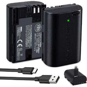 BM Premium LP-E6NH Battery with Built-in USB-C Charging Port for Canon EOS R, EOS R5, EOS R6, EOS R6 II, EOS R7, EOS 90D, EOS 60D, EOS 70D, EOS 80D, EOS 5D IV, EOS 6D II, EOS 7D, EOS 7D II Cameras in Saudi Arabia