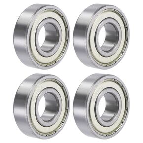 uxcell 6305ZZ Deep Groove Ball Bearings 25mm Bore 62mm OD 17mm Thick Double Shielded Chrome Steel 4pcs