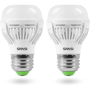 SANSI 60W Equivalent LED Light Bulbs, 22-Year Lifetime, 2 Pack 900 Lumens LED Bulb with Ceramic Technology, 3000K Soft White 9W Non-Dimmable, E26, A15 Efficient & Safe Energy Saving for Home Lighting