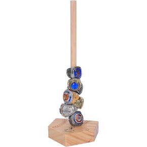 1 wooden championship ring storage rack, display rack, handicraft display cabinet, storage rack for sports enthusiasts to collect championship medals (c)