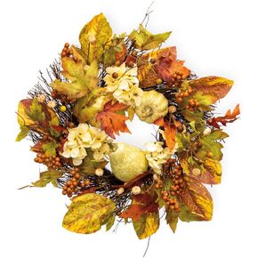 Boston International Decorative Wreath, 20-Inches, Lemons