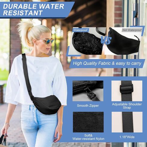 Crossbody Bag Hobo Sling Crescent Bag Women Men Trendy Small Shoulder Bag Purse Dumpling Bag Casual Handbag Adjustable Strap in Saudi Arabia