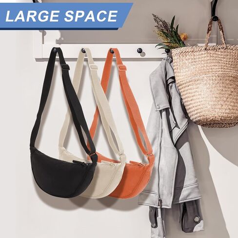 Crossbody Bag Hobo Sling Crescent Bag Women Men Trendy Small Shoulder Bag Purse Dumpling Bag Casual Handbag Adjustable Strap in Saudi Arabia