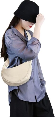 Crossbody Bag Hobo Sling Crescent Bag Women Men Trendy Small Shoulder Bag Purse Dumpling Bag Casual Handbag Adjustable Strap in Saudi Arabia