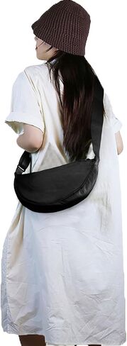 Crossbody Bag Hobo Sling Crescent Bag Women Men Trendy Small Shoulder Bag Purse Dumpling Bag Casual Handbag Adjustable Strap in Saudi Arabia