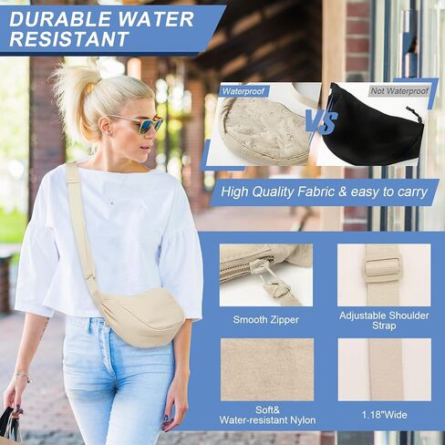 Crossbody Bag Hobo Sling Crescent Bag Women Men Trendy Small Shoulder Bag Purse Dumpling Bag Casual Handbag Adjustable Strap in Saudi Arabia