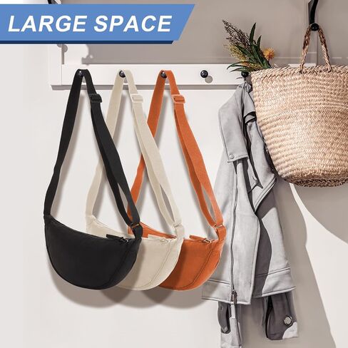 Crossbody Bag Hobo Sling Crescent Bag Women Men Trendy Small Shoulder Bag Purse Dumpling Bag Casual Handbag Adjustable Strap in Saudi Arabia